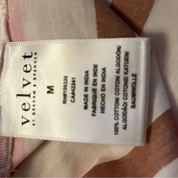 Velvet by Graham & Spencer Striped Button-Down Blouse with Peasant Sleeves - Picture 8 of 10